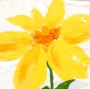 Serviette Blume gelb, Rarität